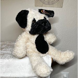 Calplush Fawn Pug Plush 14” Soft Curly Rosette Fur Realistic Colors Hang Tag